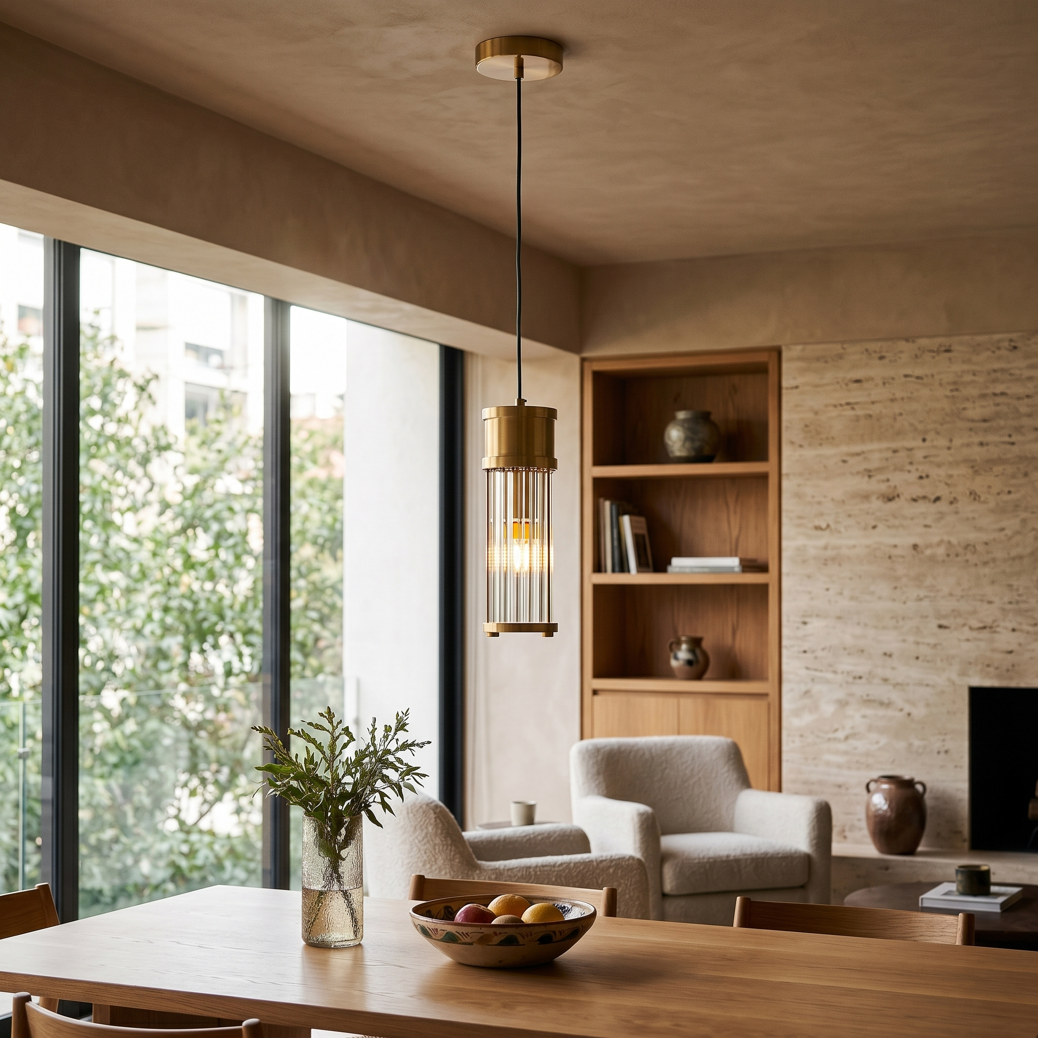 Lámpara Bologna ambientada en un departamento moderno mexicano en Polanco
