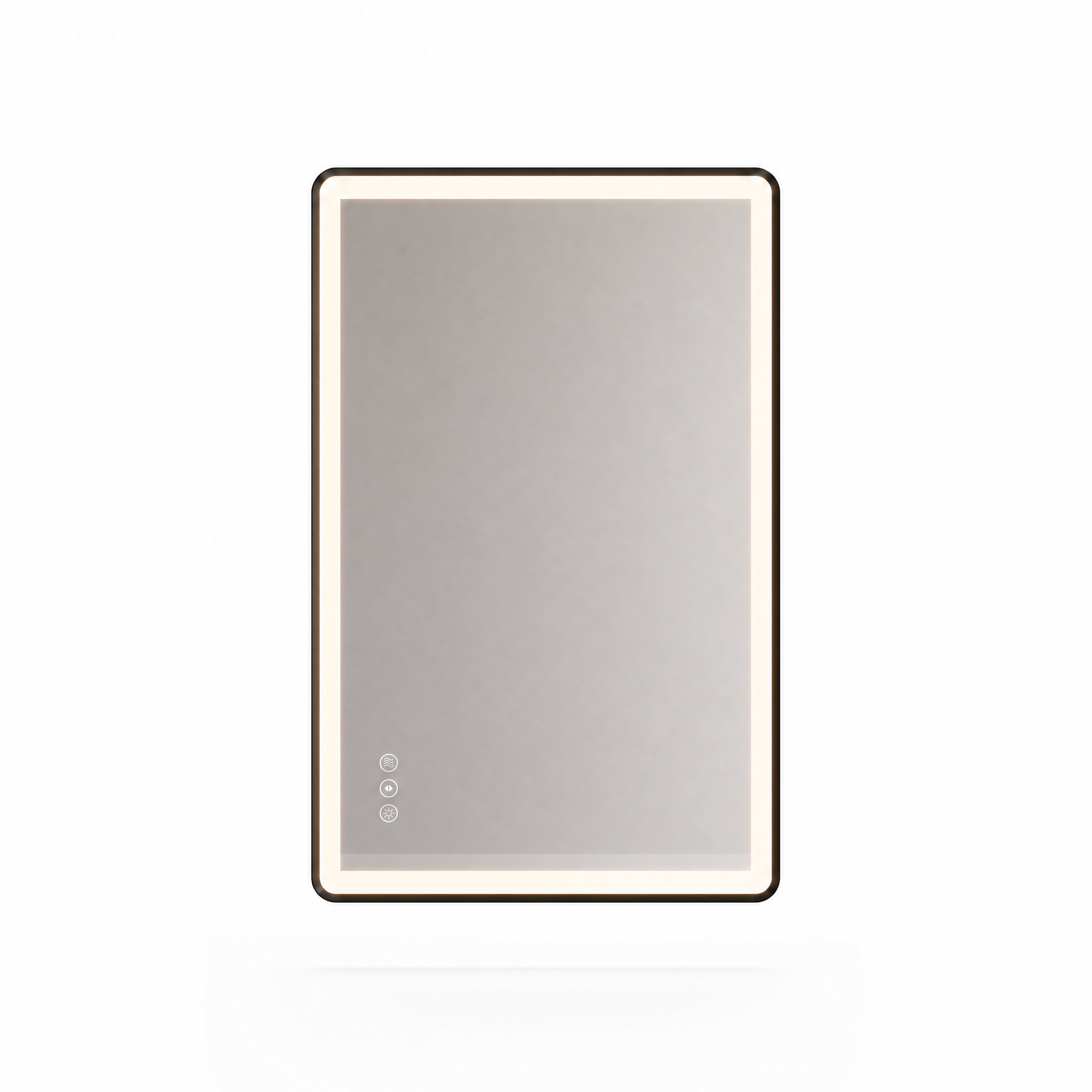 Espejo rectangular luz led Lumen Arc - fondo blanco
